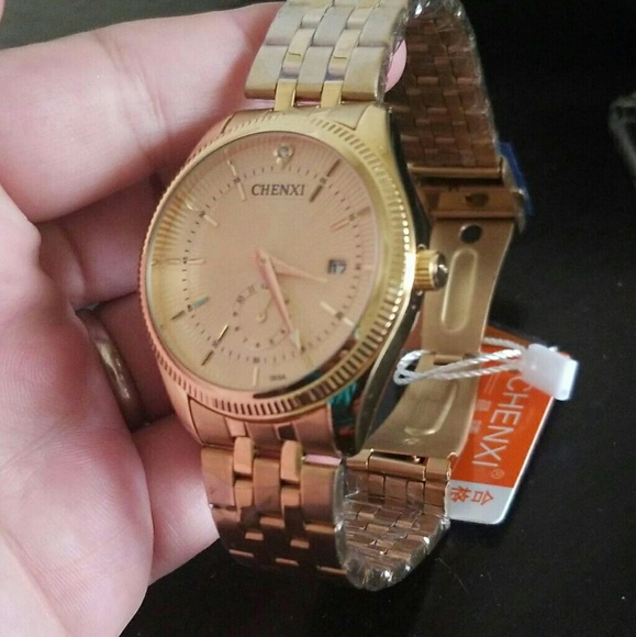 Mens Watches Top Brand Luxury CHENXI Golden Watch - Picture 5 of 5